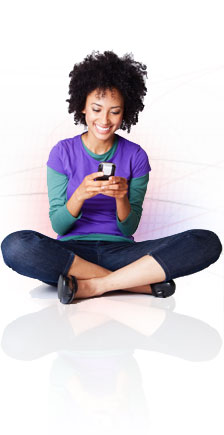 Smart Phone Girl Girl sitting with smart phone